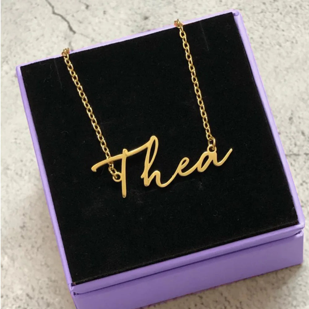 Personalized Name Butterfly Necklace - Gold Color Stainless Steel Chain Handmade Nameplate Jewelry for Unique Gifts - LuxeStreet Boutique