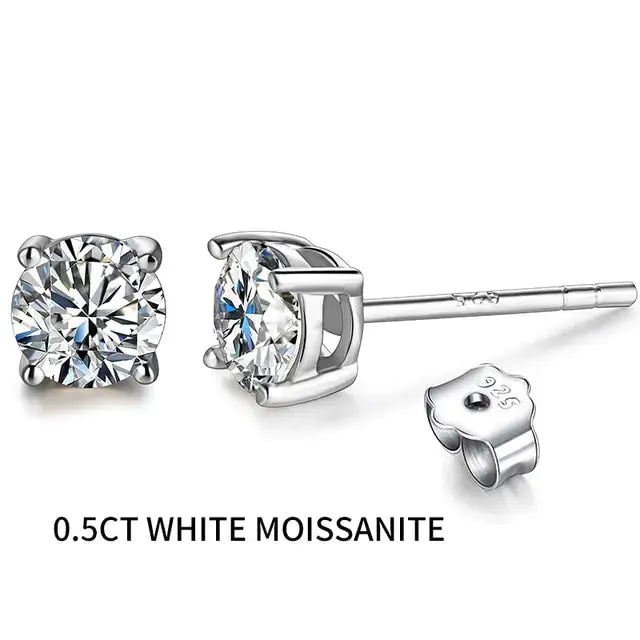Moissanite Stud Earrings for Timeless Elegance - LuxeStreet Boutique