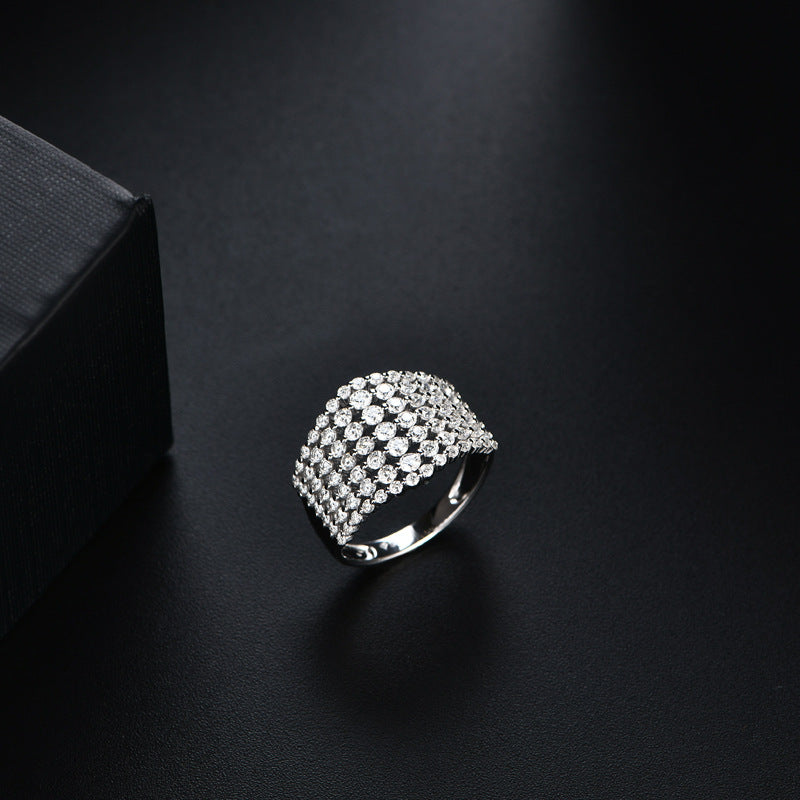 Jewelry Autumn New Sterling Silver Moissanite Ring for Elegant Style - LuxeStreet Boutique