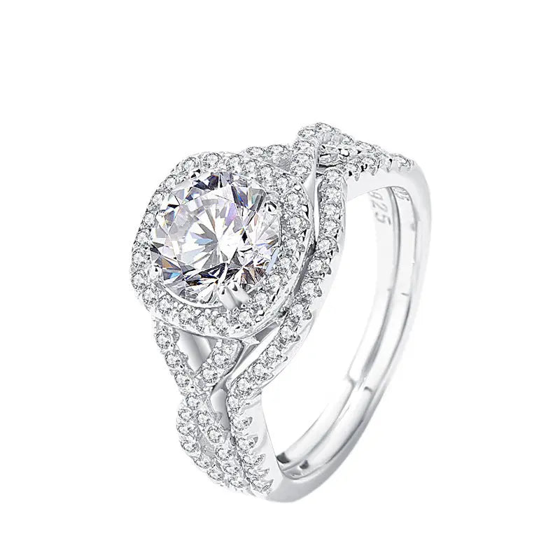 Stylish Round Moissanite Ring - Elegant Moissanite Ring - LuxeStreet Boutique