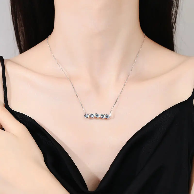 1.5ct Moissanite Necklace - 925 Sterling Silver - LuxeStreet Boutique