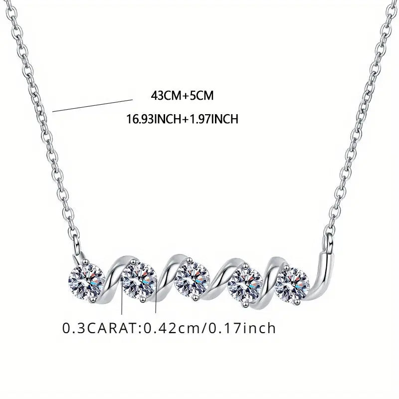 1.5ct Moissanite Necklace - 925 Sterling Silver - LuxeStreet Boutique