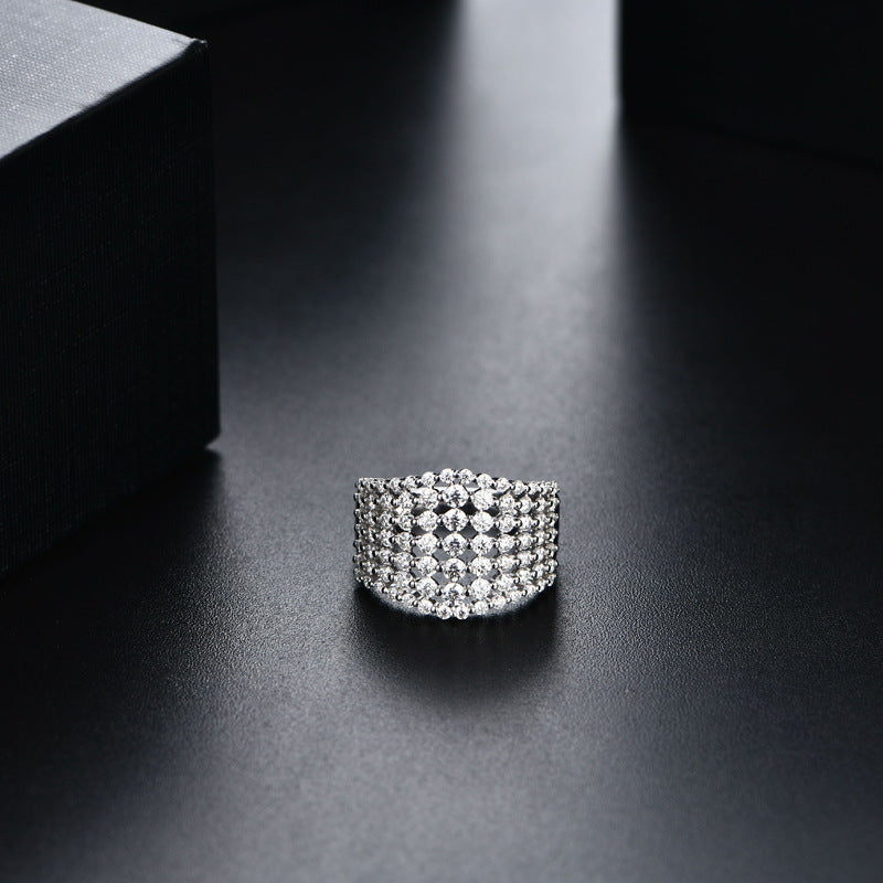 Jewelry Autumn New Sterling Silver Moissanite Ring for Elegant Style - LuxeStreet Boutique