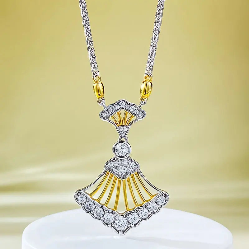 Moissanite Silver Pendant Necklace - 1 Piece Fine Craftsmanship 925 Sterling Silver 1.2 Carat Women's Fashion Jewelry for Engagement, Wedding, and Gifts - LuxeStreet Boutique