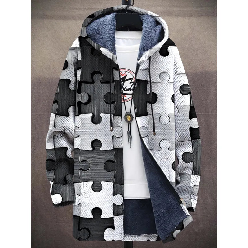 Men's Zipper Hooded Cardigan Cotton-padded Jacket - LuxeStreet Boutique