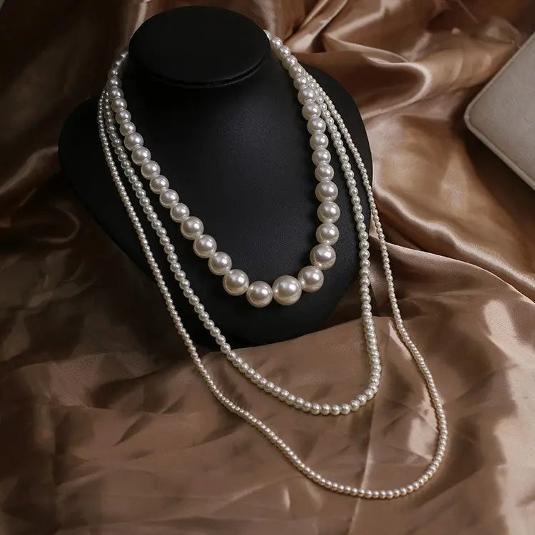 European And American Entry Lux Style Luxury Multi-Layer Pearl Necklace - LuxeStreet Boutique