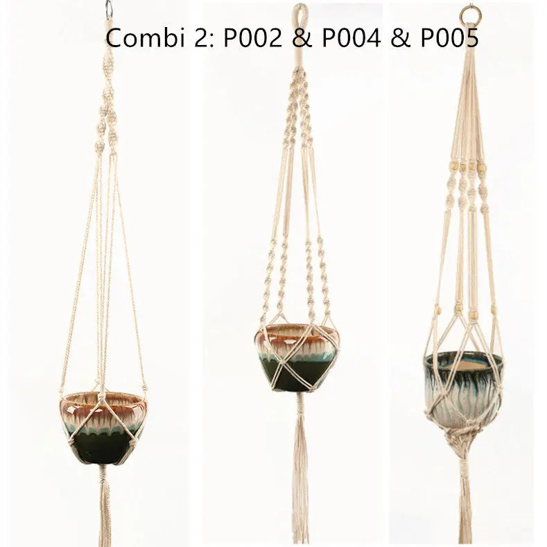 Macrame Pot Holder - Durable Hanging Plant Holder for Stylish Display - LuxeStreet Boutique