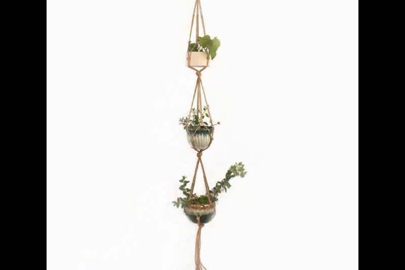 Macrame Pot Holder - Durable Hanging Plant Holder for Stylish Display - LuxeStreet Boutique