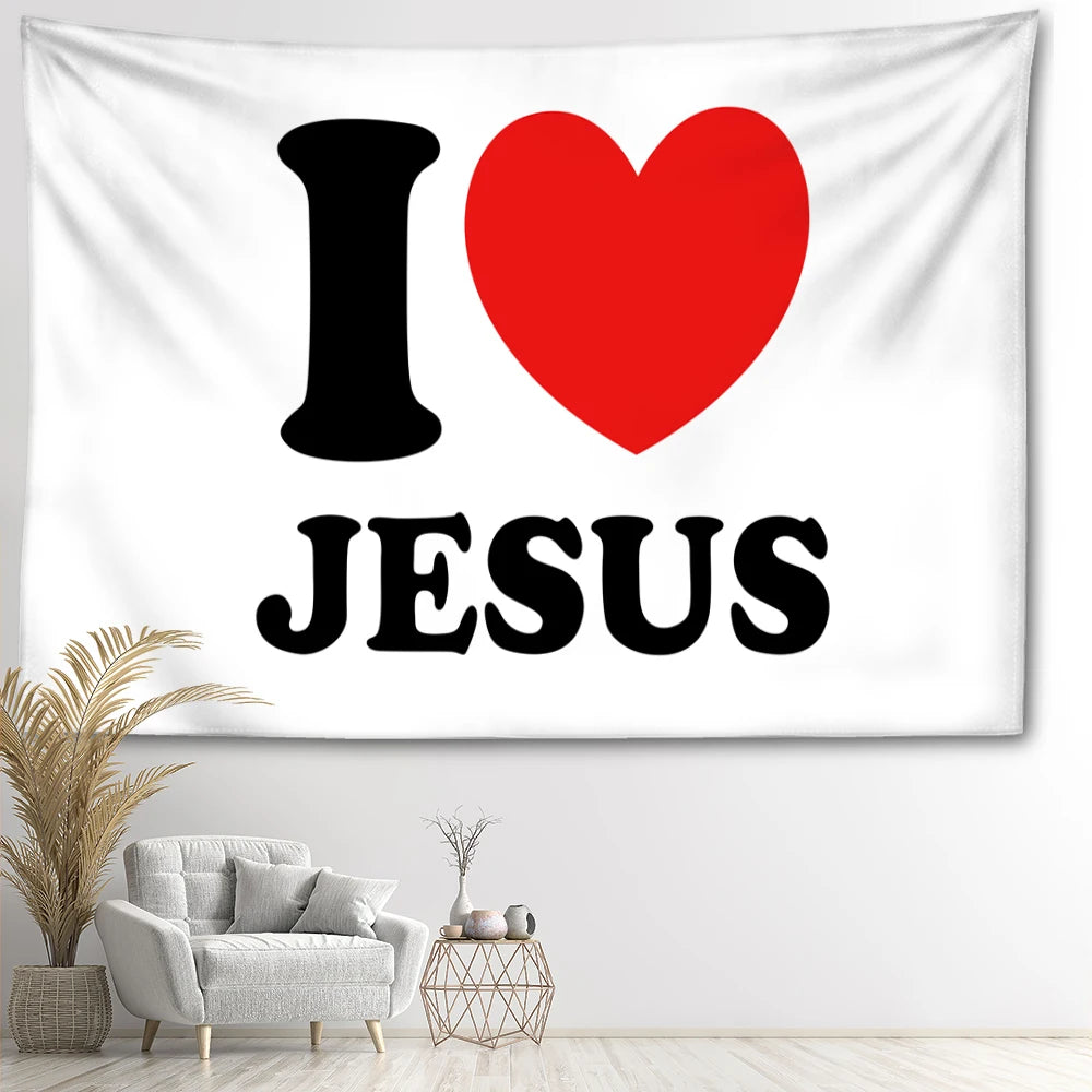 Black Love Letter Tapestry Wall Hanging Home Decor - LuxeStreet Boutique