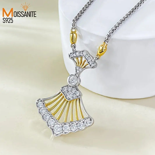 Moissanite Silver Pendant Necklace - 1 Piece Fine Craftsmanship 925 Sterling Silver 1.2 Carat Women's Fashion Jewelry for Engagement, Wedding, and Gifts - LuxeStreet Boutique