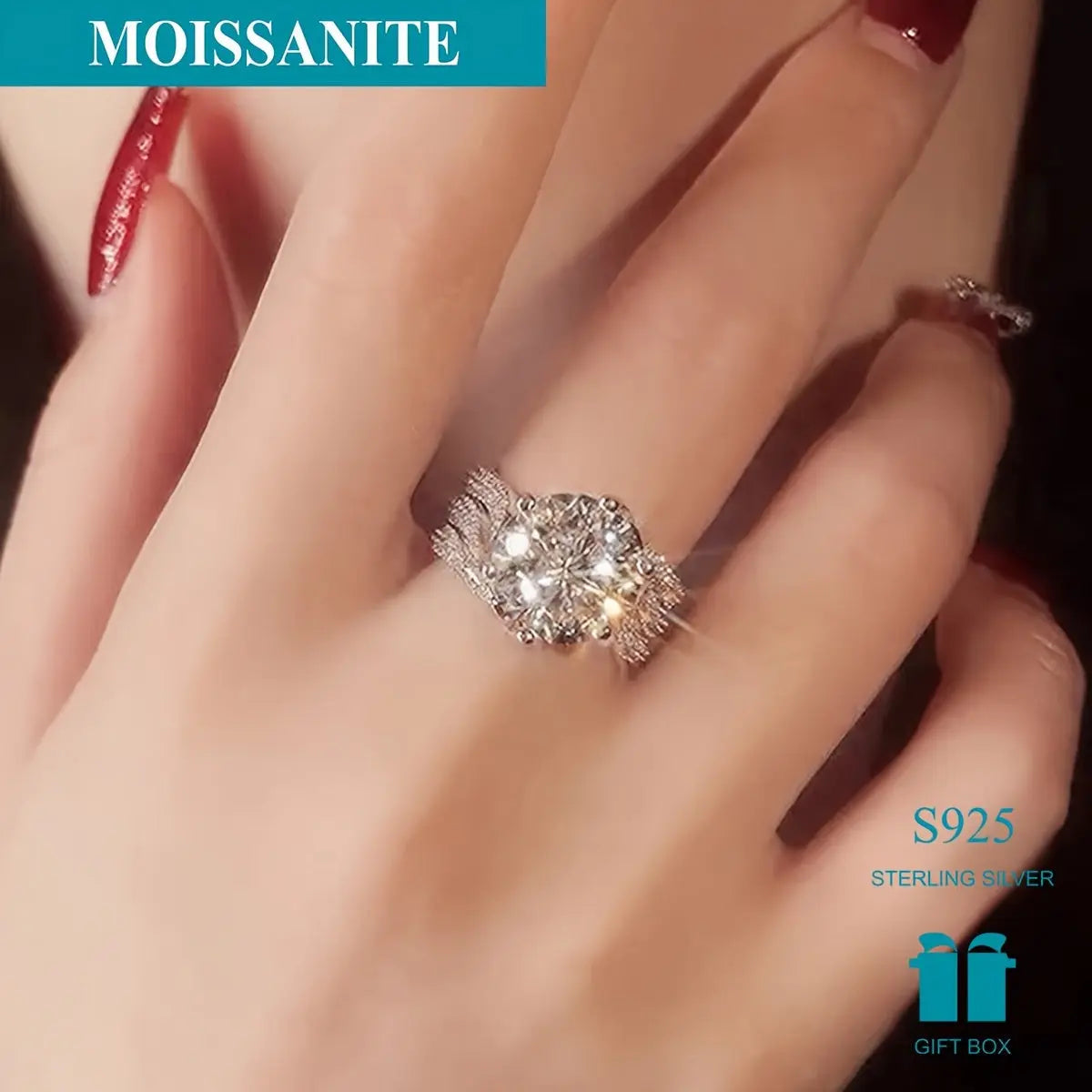 Moissanite Wedding Ring - Elegant and Affordable Engagement Jewelry - LuxeStreet Boutique