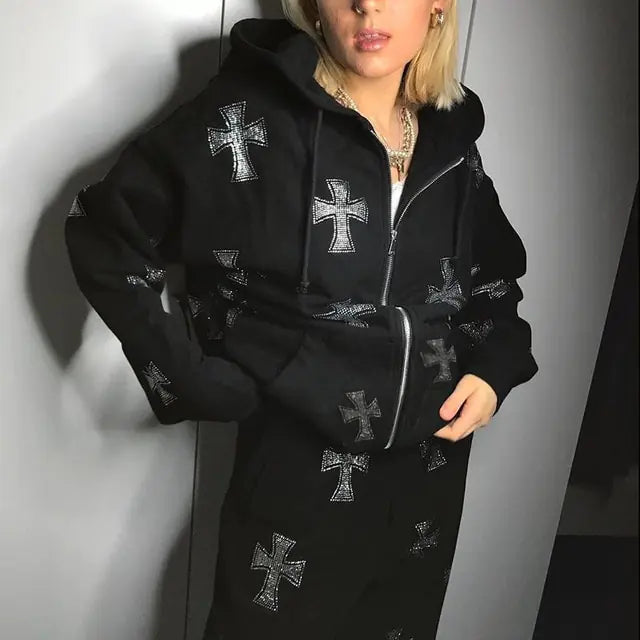 Punk Hoodie Coat – Make a Bold Fashion Statement with Comfort - LuxeStreet Boutique