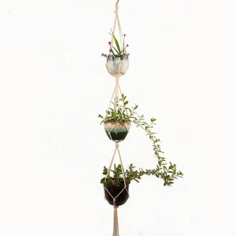 Macrame Pot Holder - Durable Hanging Plant Holder for Stylish Display - LuxeStreet Boutique
