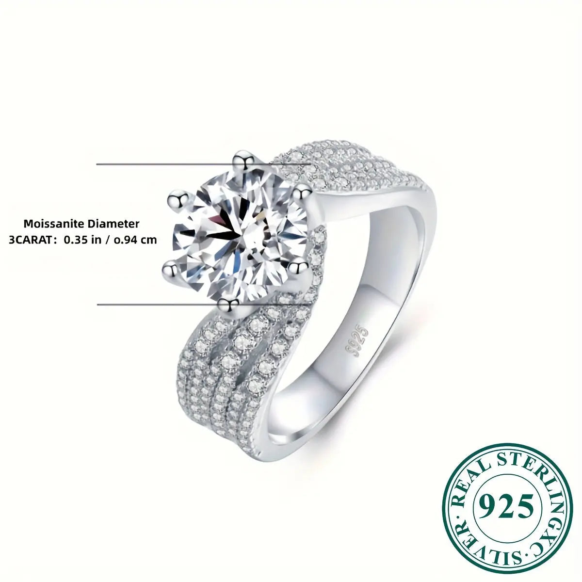 Moissanite Wedding Ring - Elegant and Affordable Engagement Jewelry - LuxeStreet Boutique