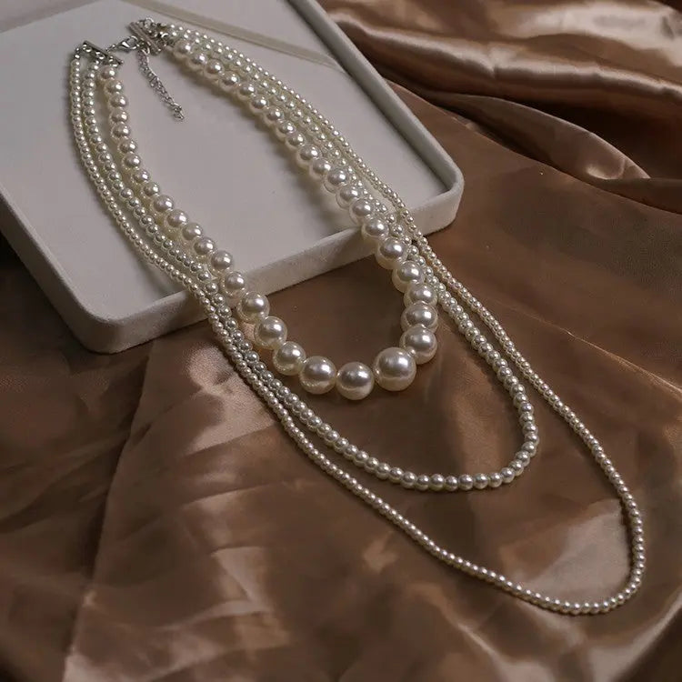 European And American Entry Lux Style Luxury Multi-Layer Pearl Necklace - LuxeStreet Boutique