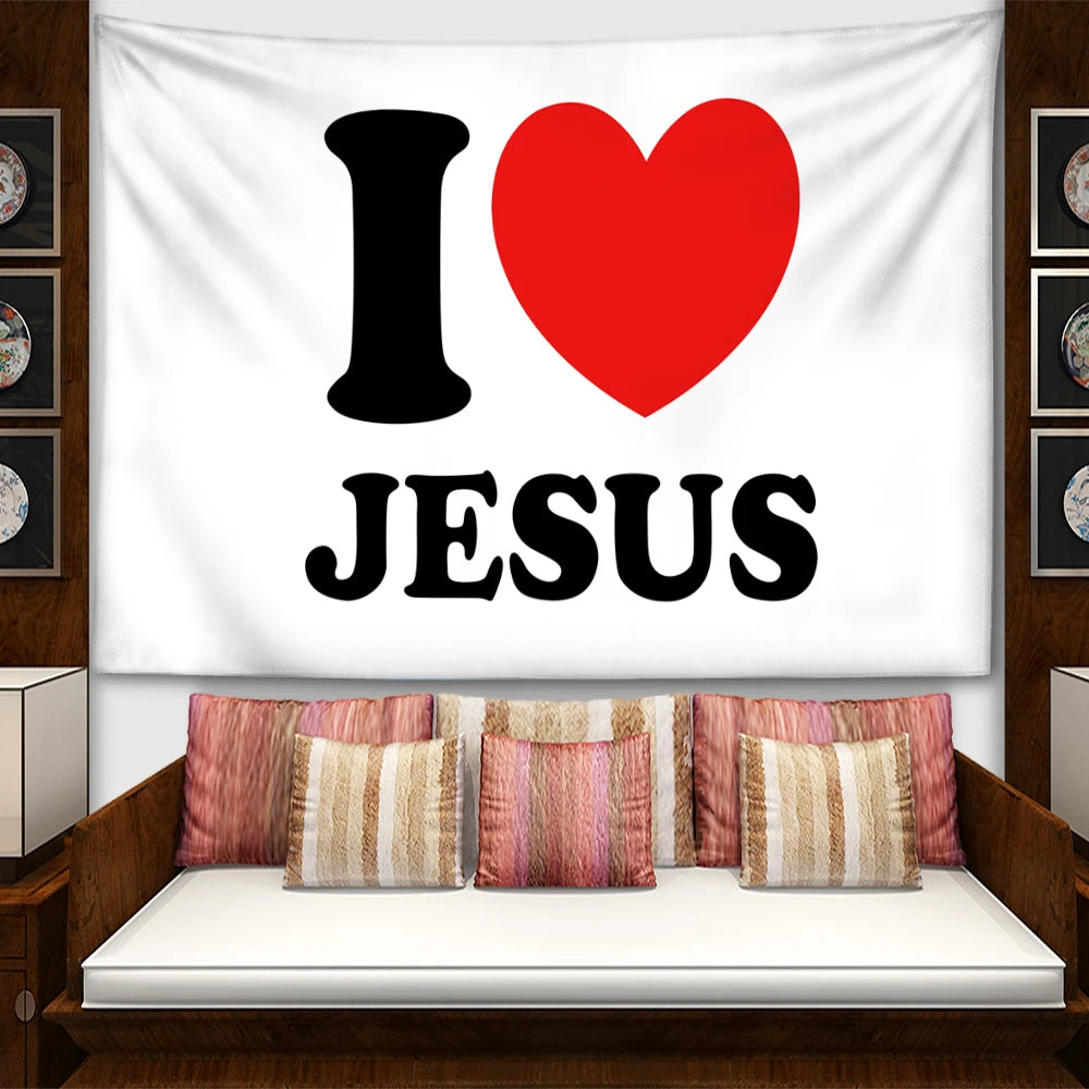 Black Love Letter Tapestry Wall Hanging Home Decor - LuxeStreet Boutique