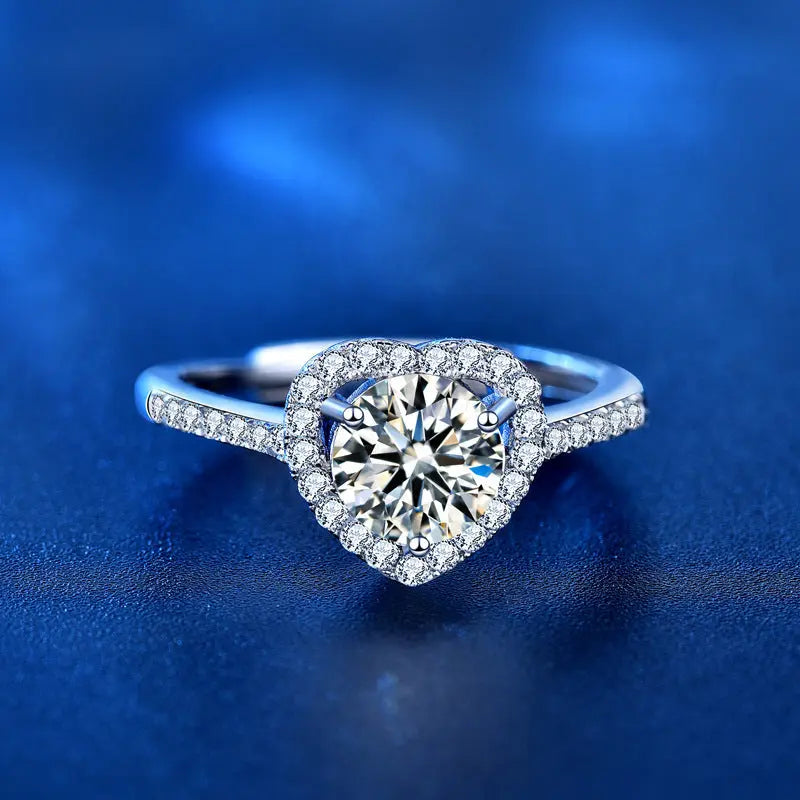 Moissanite Heart-Shaped Ring for Timeless Elegance and Luxury - LuxeStreet Boutique