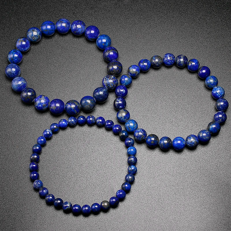 Personalized High Quality Natural Lapis Lazuli Blue Stone Beads Bracelets - LuxeStreet Boutique