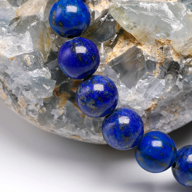 Personalized High Quality Natural Lapis Lazuli Blue Stone Beads Bracelets - LuxeStreet Boutique