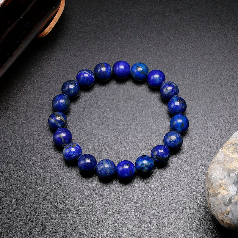 Personalized High Quality Natural Lapis Lazuli Blue Stone Beads Bracelets - LuxeStreet Boutique