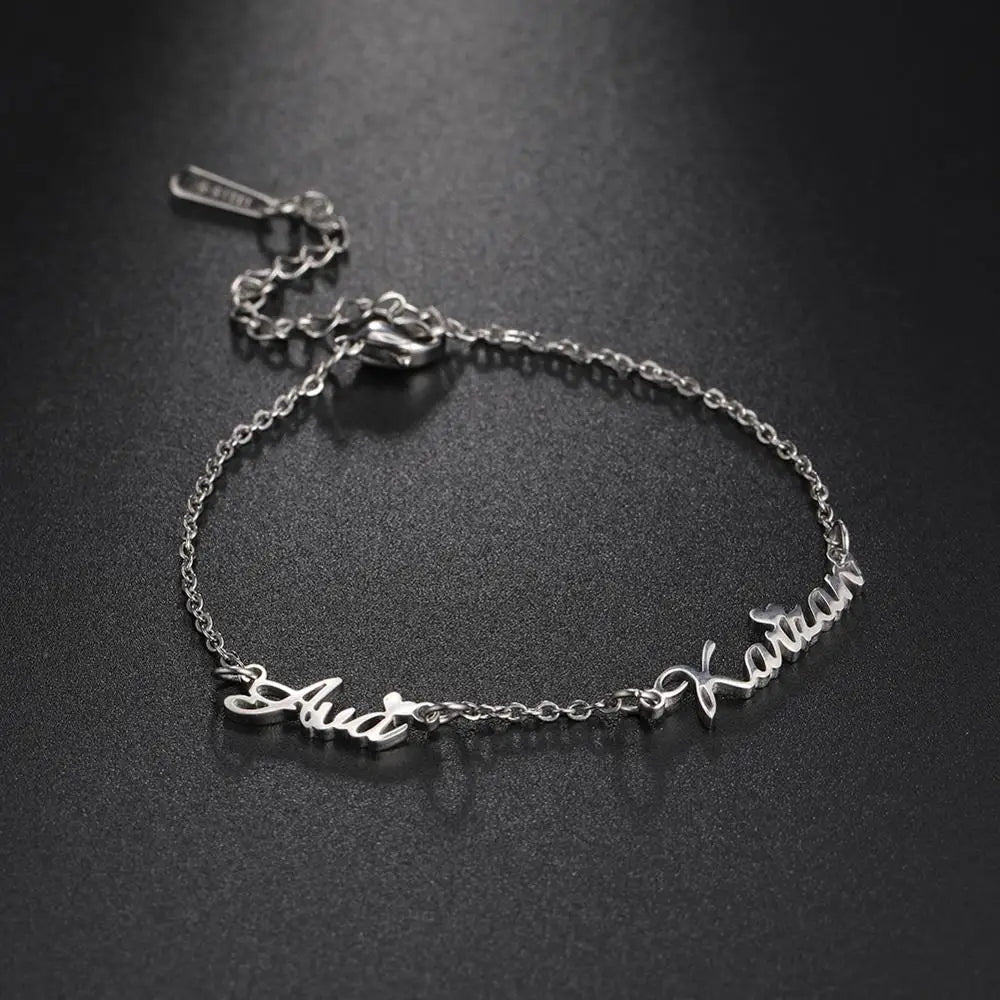 Personalized Bracelet Custom Name Bracelet for Women Child Stainless Steel Jewelry Customized Multiple Charm Family Couple Gift - LuxeStreet Boutique