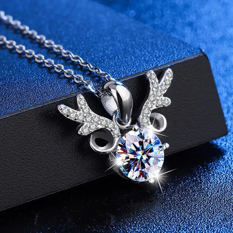 Moissanite Diamond Necklace – Sparkling Elegance - LuxeStreet Boutique