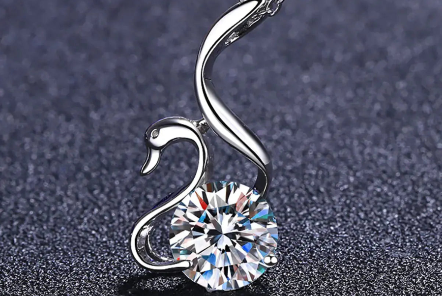 Moissanite Pendant Necklace - Fine Jewelry Gift - LuxeStreet Boutique