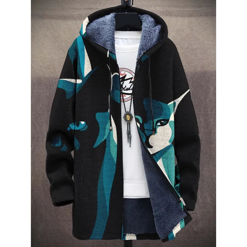 Men's Zipper Hooded Cardigan Cotton-padded Jacket - LuxeStreet Boutique