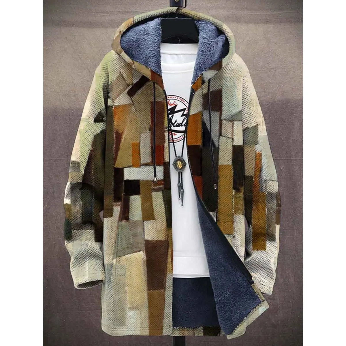 Men's Zipper Hooded Cardigan Cotton-padded Jacket - LuxeStreet Boutique
