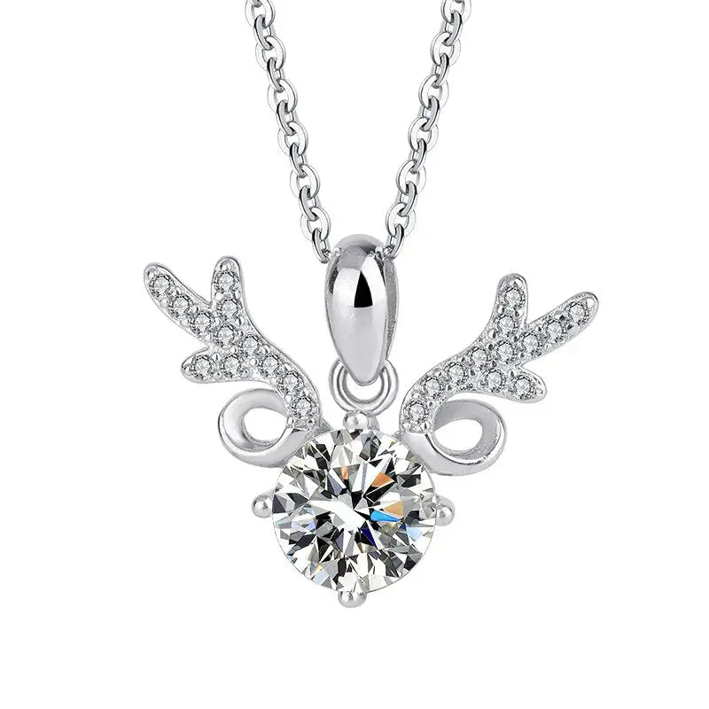 Moissanite Diamond Necklace – Sparkling Elegance - LuxeStreet Boutique