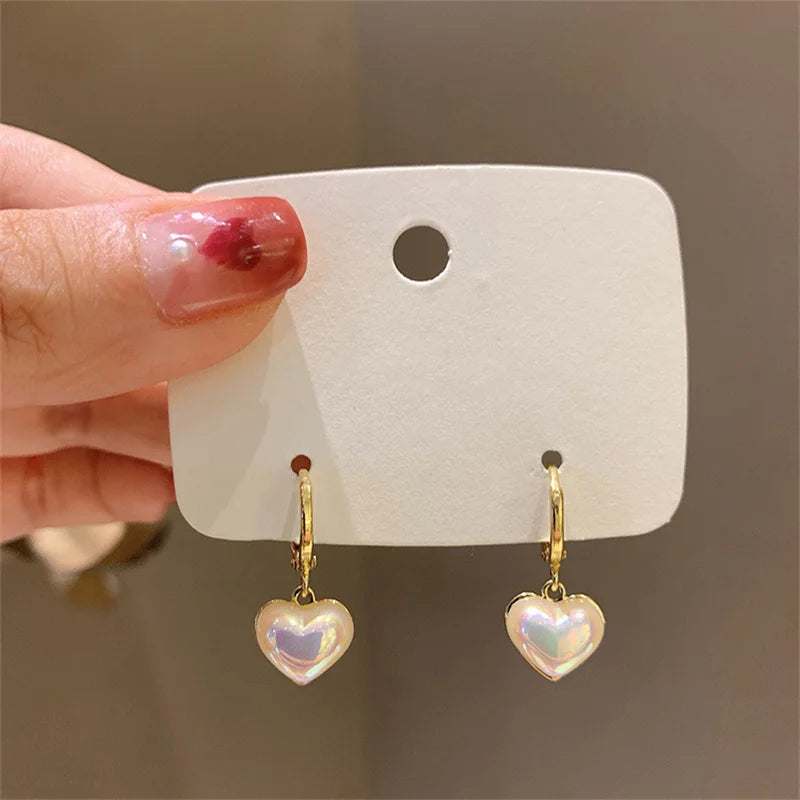 Heart Pearl Earrings - Fashionable & High-End - LuxeStreet Boutique