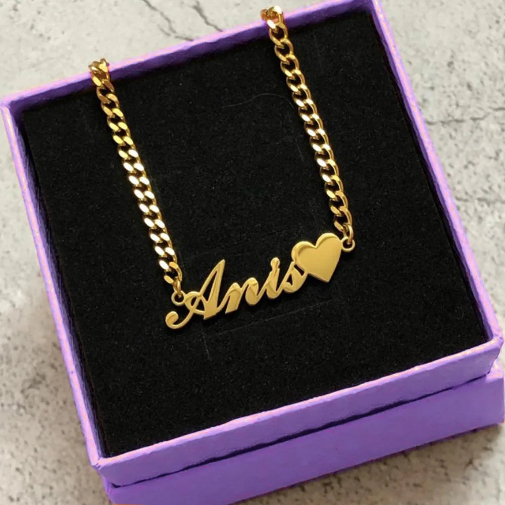 Personalized Name Butterfly Necklace - Gold Color Stainless Steel Chain Handmade Nameplate Jewelry for Unique Gifts - LuxeStreet Boutique