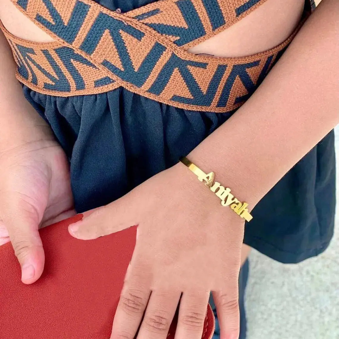 Unique Baby Gifts - Custom Name Bangles for Children in Stainless Steel - LuxeStreet Boutique