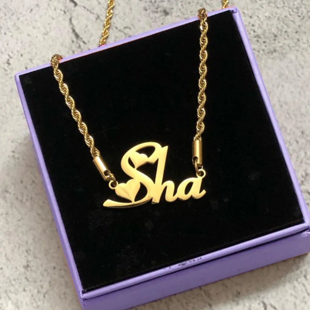 Personalized Name Butterfly Necklace - Gold Color Stainless Steel Chain Handmade Nameplate Jewelry for Unique Gifts - LuxeStreet Boutique