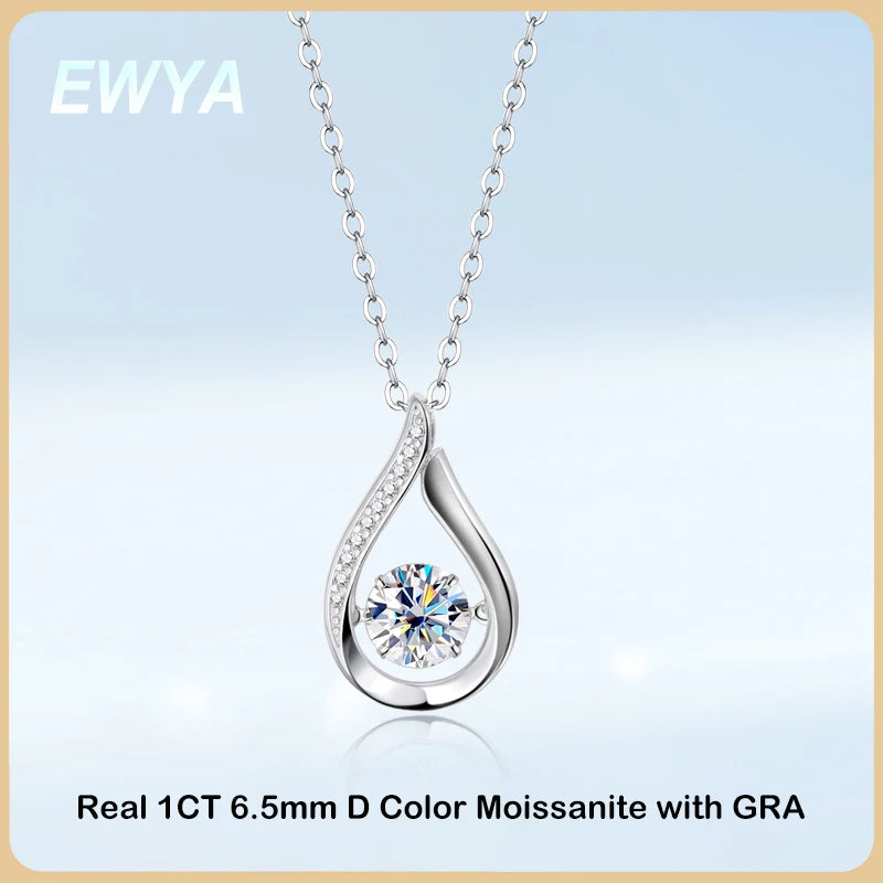 Moissanite Pendant Necklace - Fine Jewelry Gift - LuxeStreet Boutique