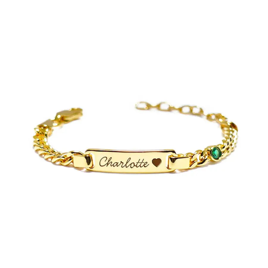 Personalized Baby Birthstone Bracelet - A Cherished Keepsake for Your Little One - LuxeStreet Boutique