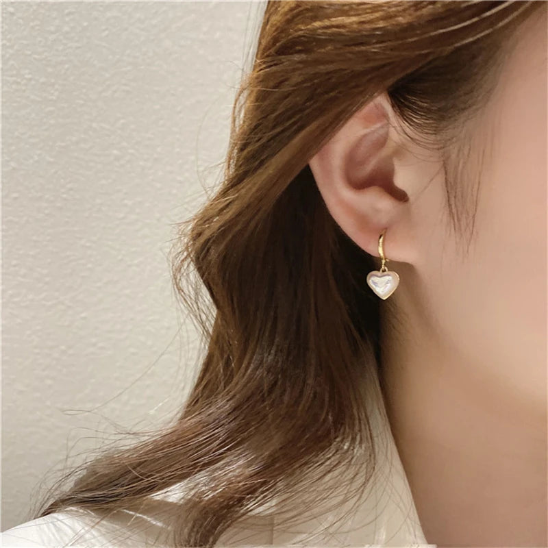 Heart Pearl Earrings - Fashionable & High-End - LuxeStreet Boutique