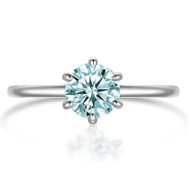 Trumium 0.5/1 Ct D Color Moissanite Ring For Women Diamond moissanite Rings s925 Silver Engagement Wedding Bands Fine Jewelry - LuxeStreet Boutique
