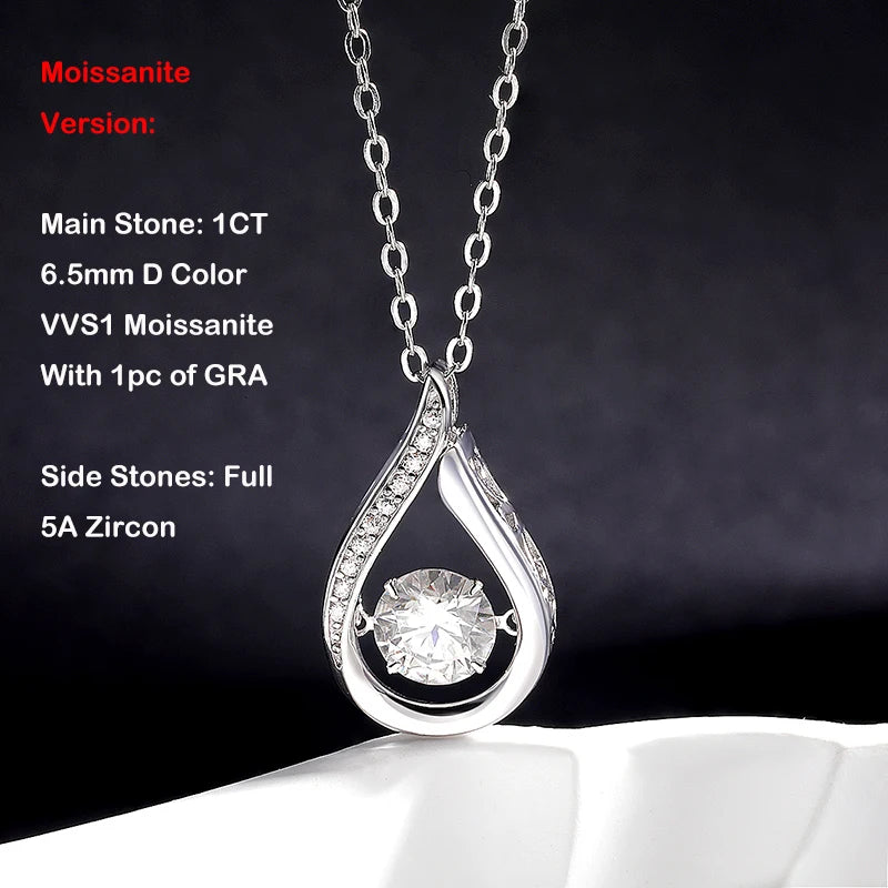 Moissanite Pendant Necklace - Fine Jewelry Gift - LuxeStreet Boutique
