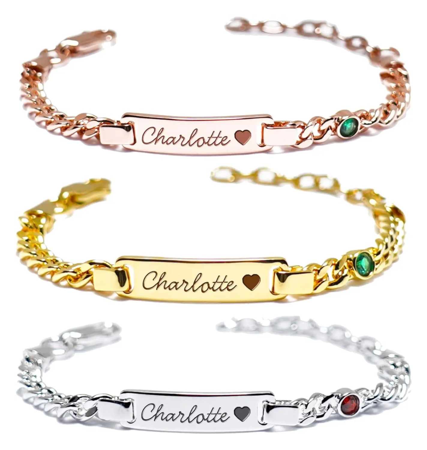 Personalized Baby Birthstone Bracelet - A Cherished Keepsake for Your Little One - LuxeStreet Boutique