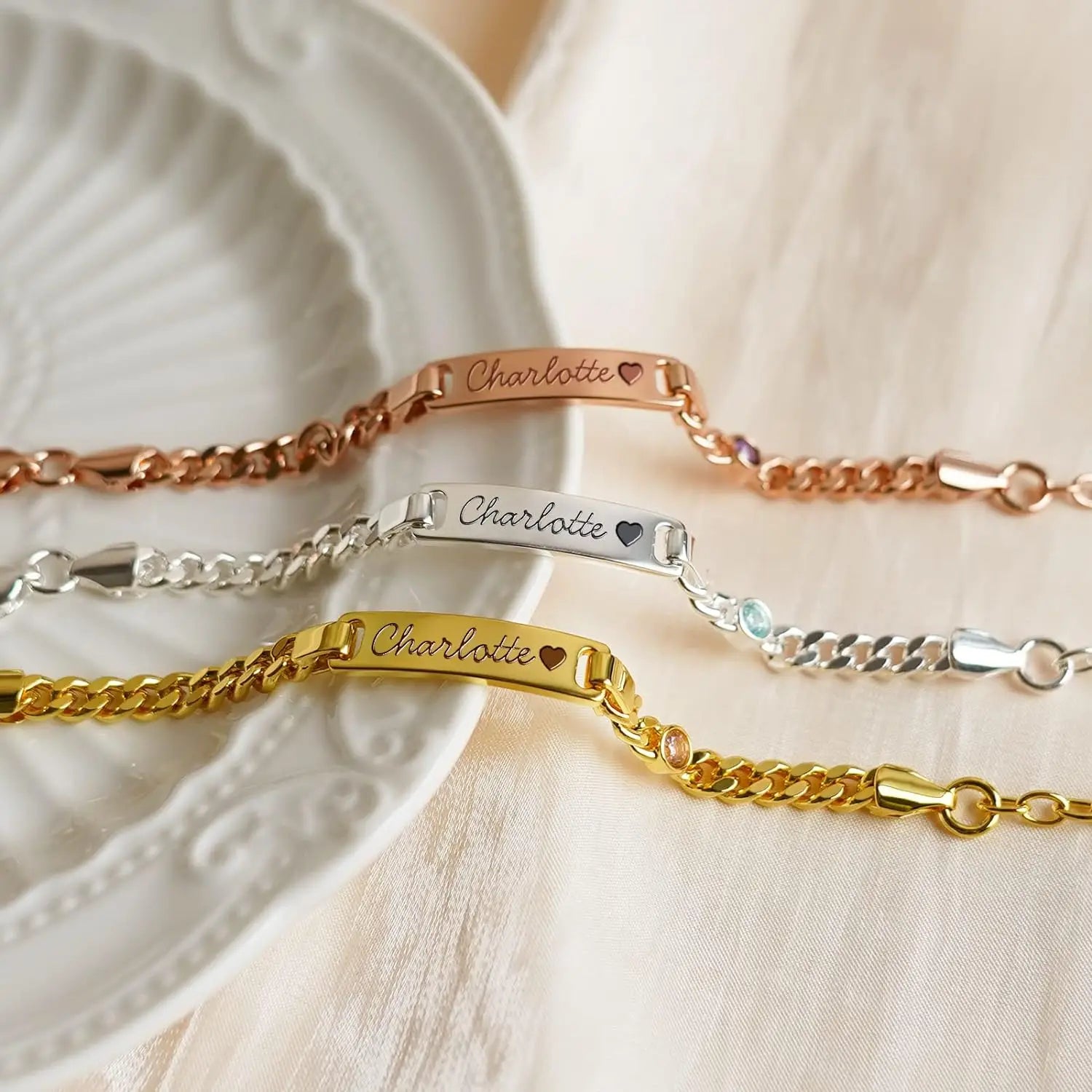 Personalized Baby Birthstone Bracelet - A Cherished Keepsake for Your Little One - LuxeStreet Boutique