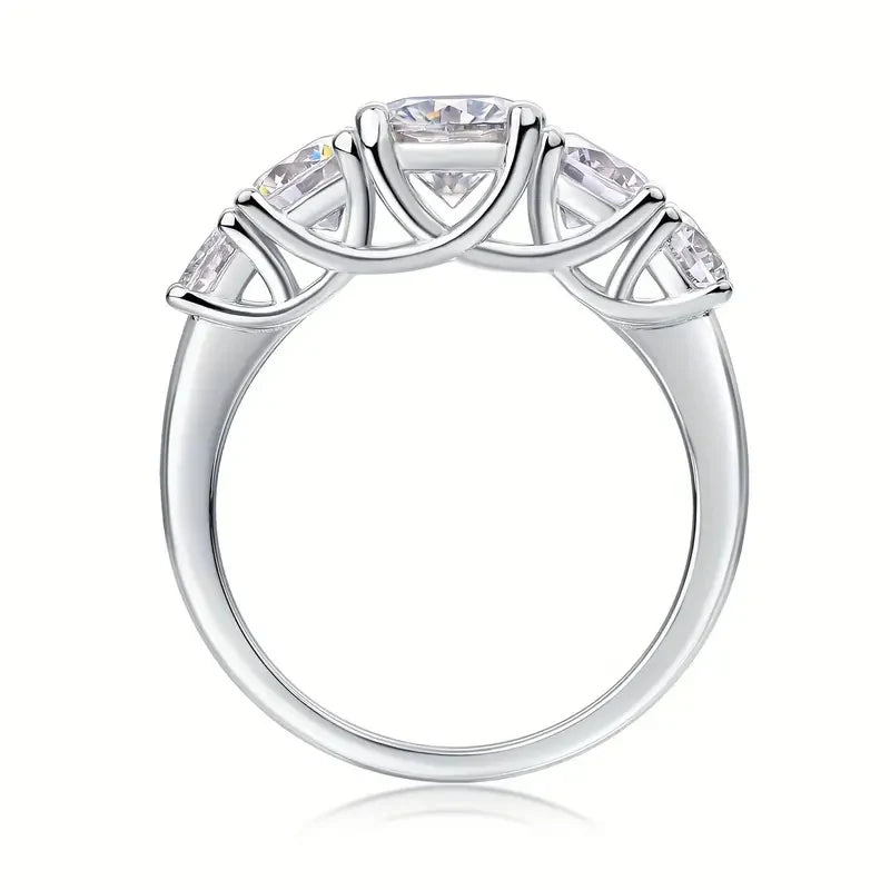 1Ct S925 Solid Sterling Silver Moissanite Ring - LuxeStreet Boutique