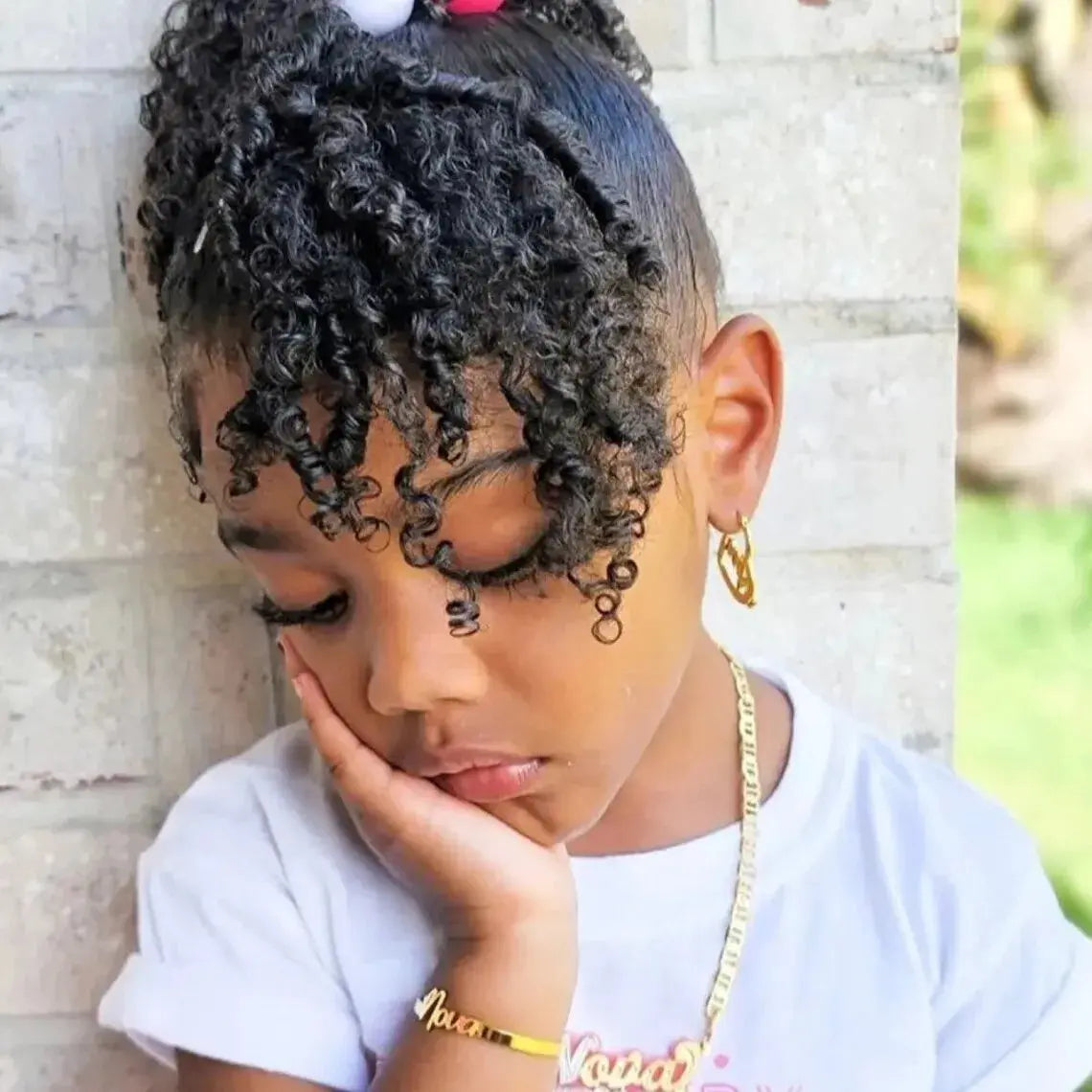 Unique Baby Gifts - Custom Name Bangles for Children in Stainless Steel - LuxeStreet Boutique