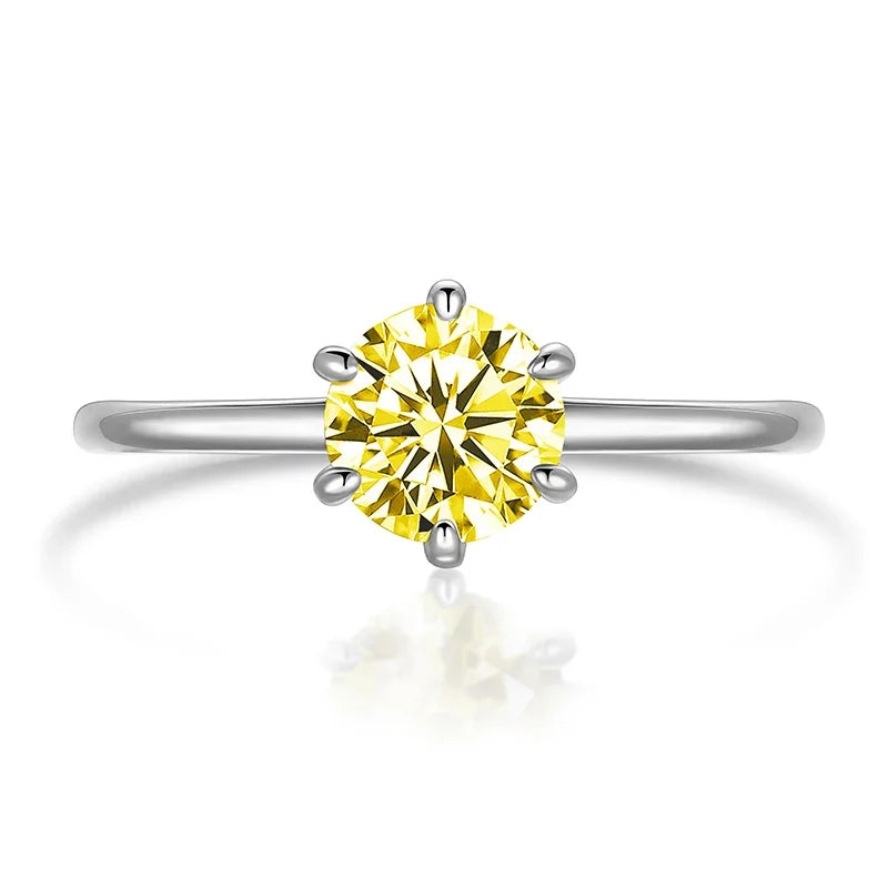Trumium 0.5/1 Ct D Color Moissanite Ring For Women Diamond moissanite Rings s925 Silver Engagement Wedding Bands Fine Jewelry - LuxeStreet Boutique