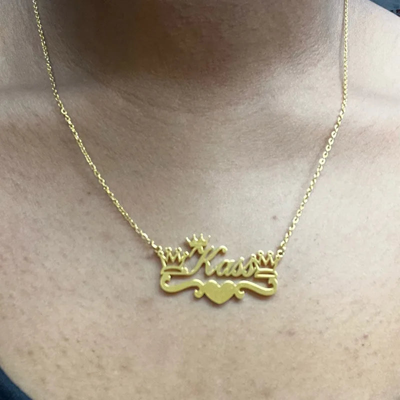 Personalized Name Butterfly Necklace - Gold Color Stainless Steel Chain Handmade Nameplate Jewelry for Unique Gifts - LuxeStreet Boutique