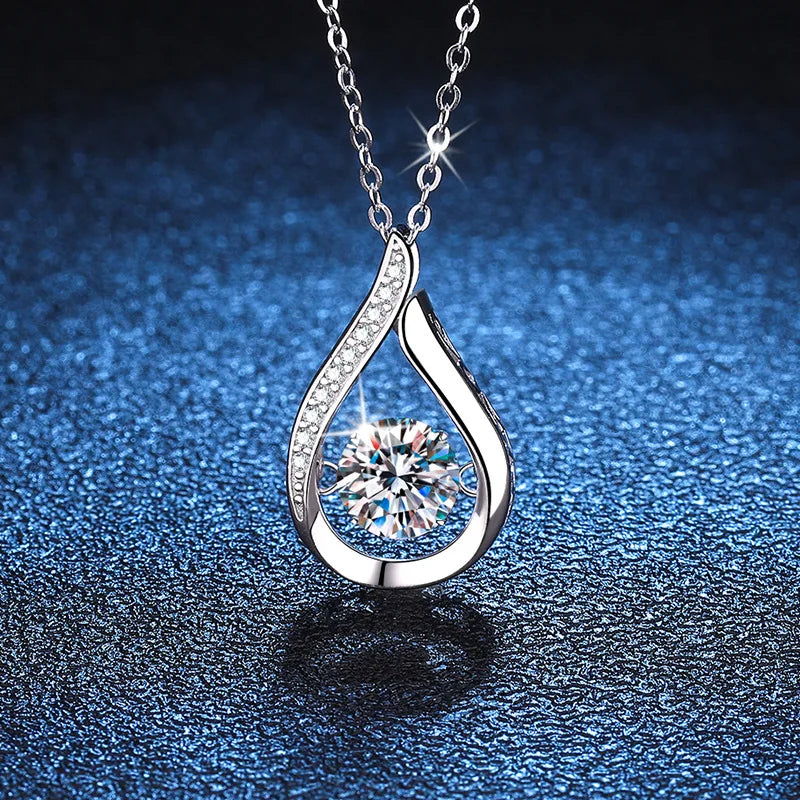 Moissanite Pendant Necklace - Fine Jewelry Gift - LuxeStreet Boutique