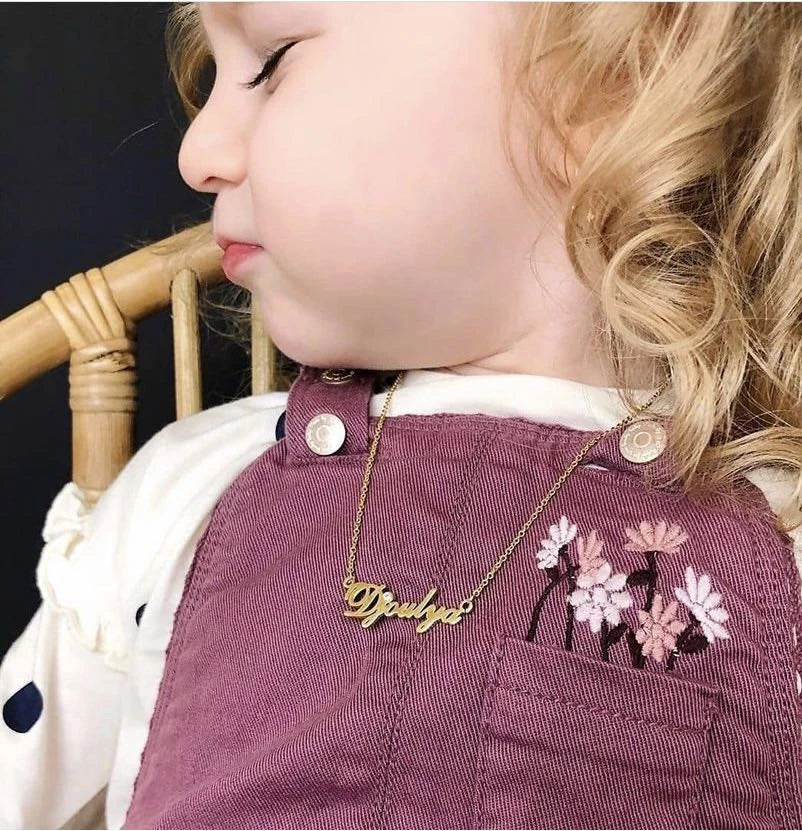 Custom Name Butterfly Necklace for Girls - Personalized Stainless Steel Children's Jewelry with Butterfly Design - LuxeStreet Boutique