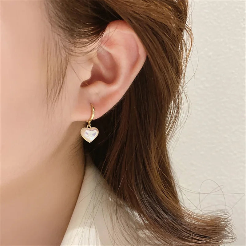 Heart Pearl Earrings - Fashionable & High-End - LuxeStreet Boutique