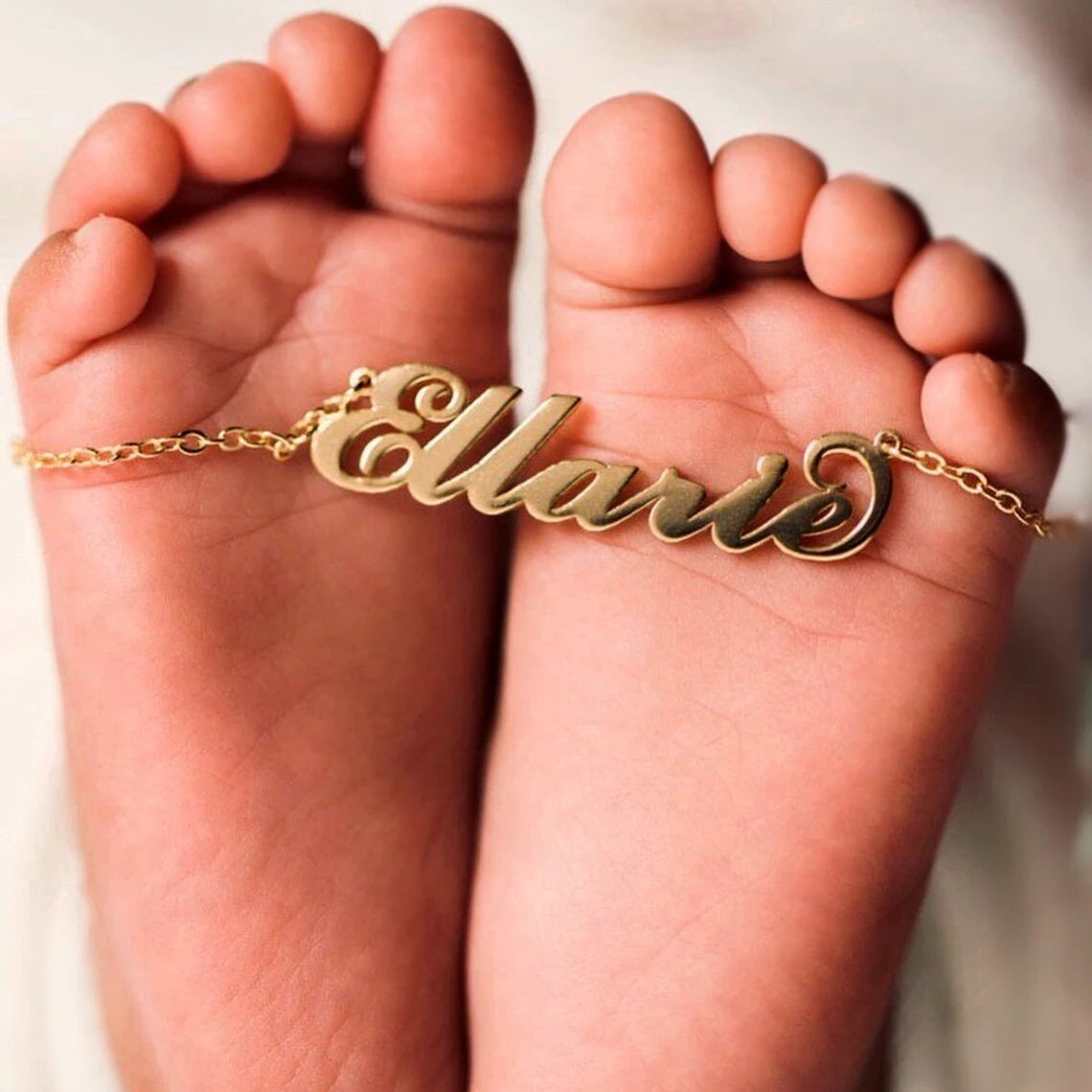 Cute Personalized Baby Name Necklace for Newborns - Customized Child ID Jewelry in Stainless Steel, Perfect Birthday Gift - LuxeStreet Boutique