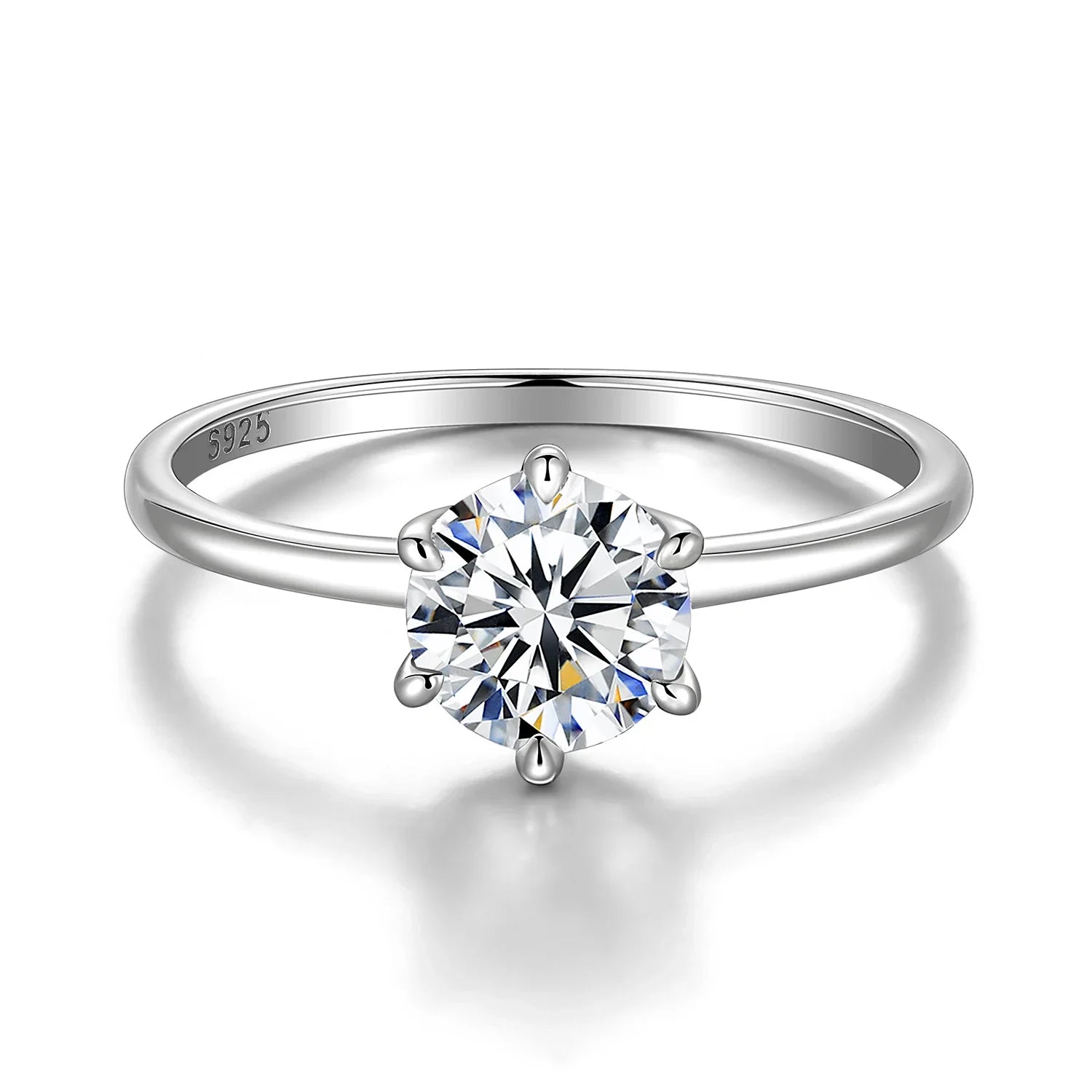 Trumium 0.5/1 Ct D Color Moissanite Ring For Women Diamond moissanite Rings s925 Silver Engagement Wedding Bands Fine Jewelry - LuxeStreet Boutique